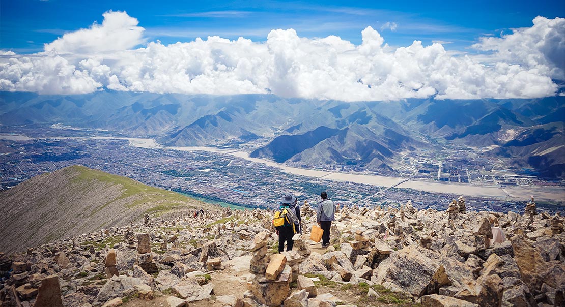 Lhasa city from Gephel Utse