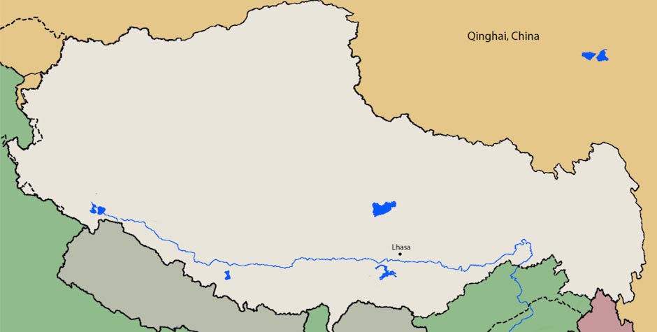 Lhasa Four days tour map
