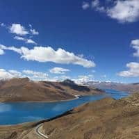 Yamdrok Lake from Khampala Pass