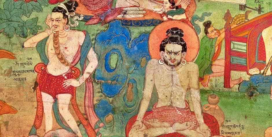Tibetan Tantric Painting the wall