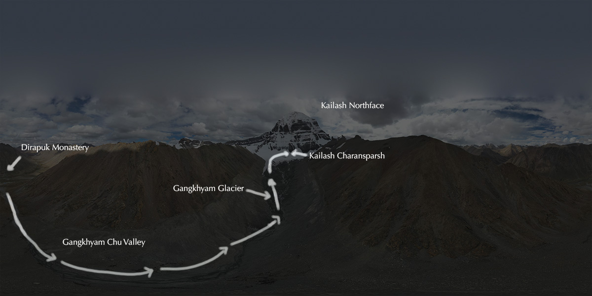 Kailash Charansparsh with label